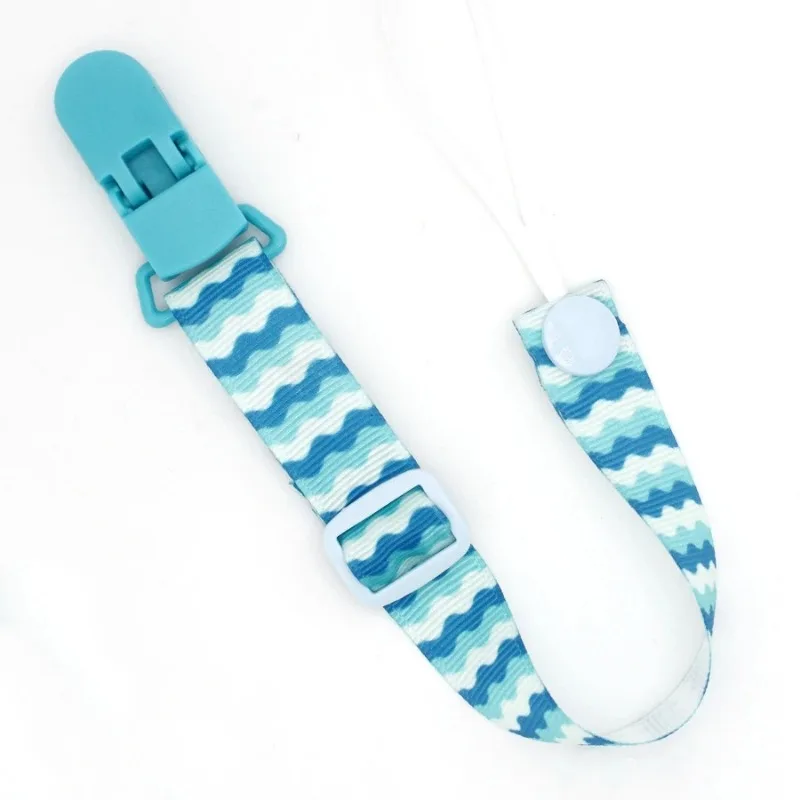 Fixed Button Baby Pacifier Clips Chain Ribbon Dummy Soother Holder Chains Adjustable Buckle Strap for Pacifier Baby Feeding Gift