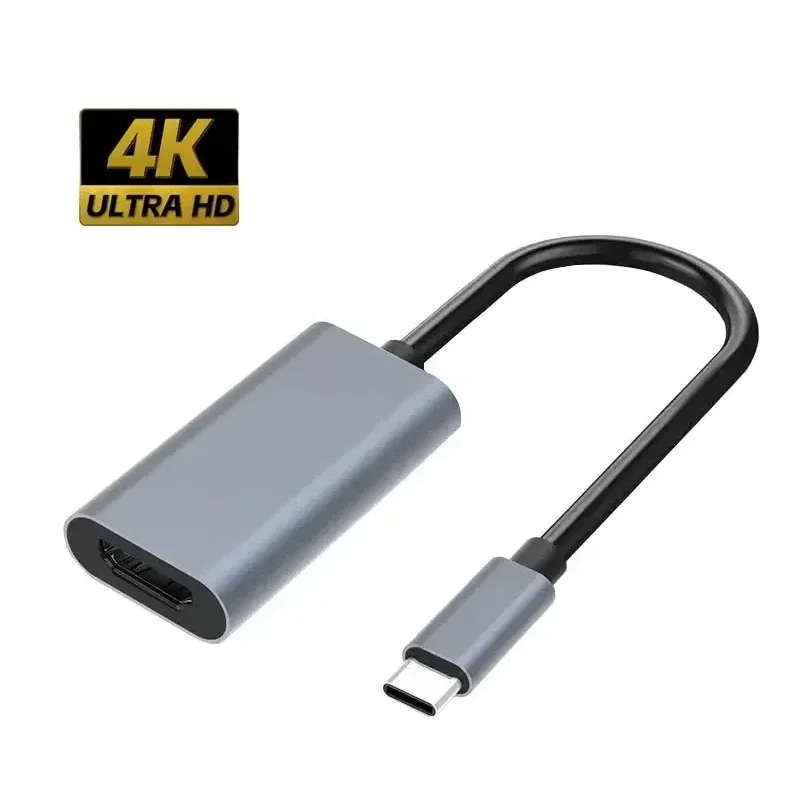 Adaptador 4K Compatible tipo C a HDMI USB C USB3.1 macho a HDTV Cable convertidor hembra de baja latencia para ordenador portátil tableta TV MacBook