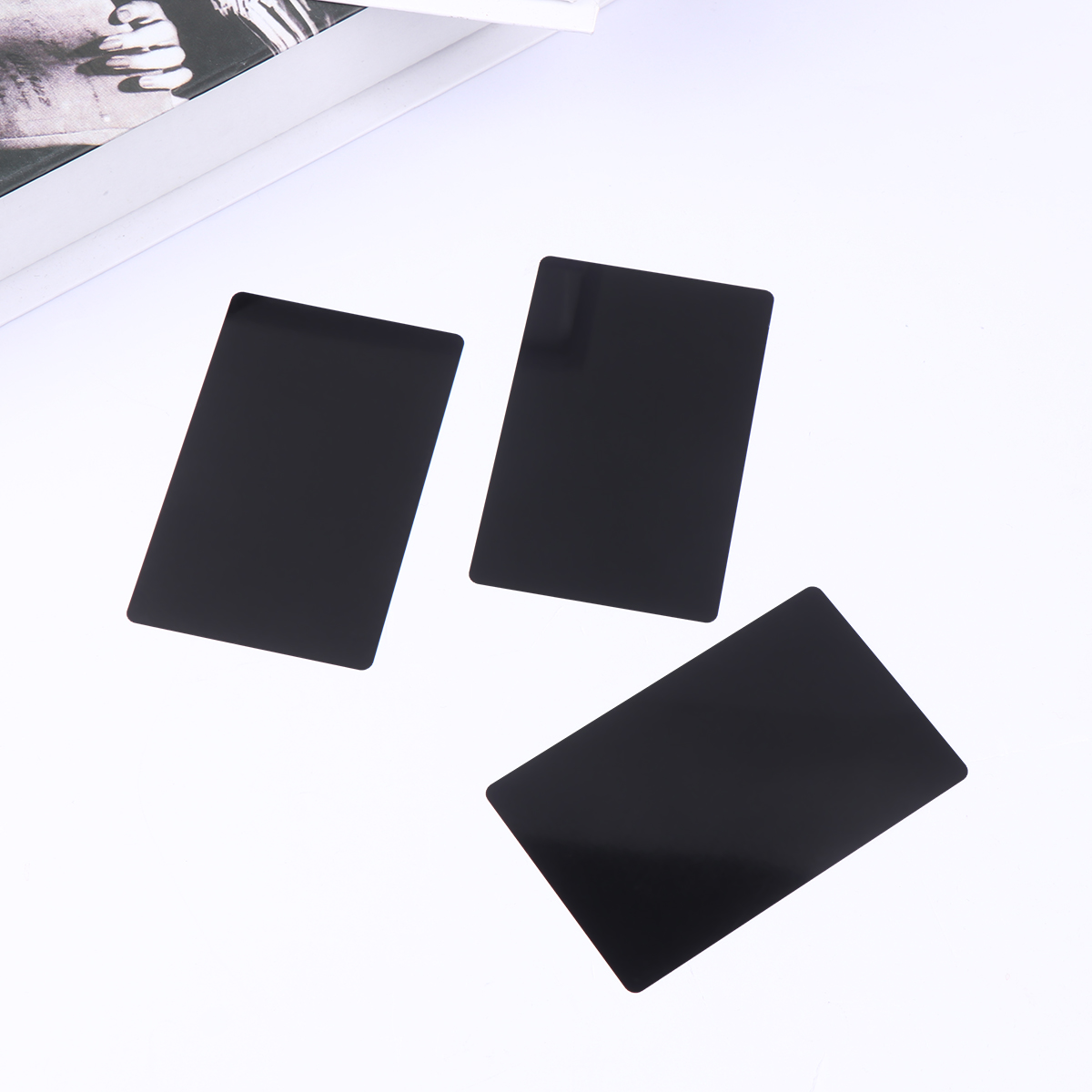 50 Stück rohlinge aus eloxiertem Aluminium für Visitenkarten, DIY-Graveur, Kreditfarbe, Name, Büro