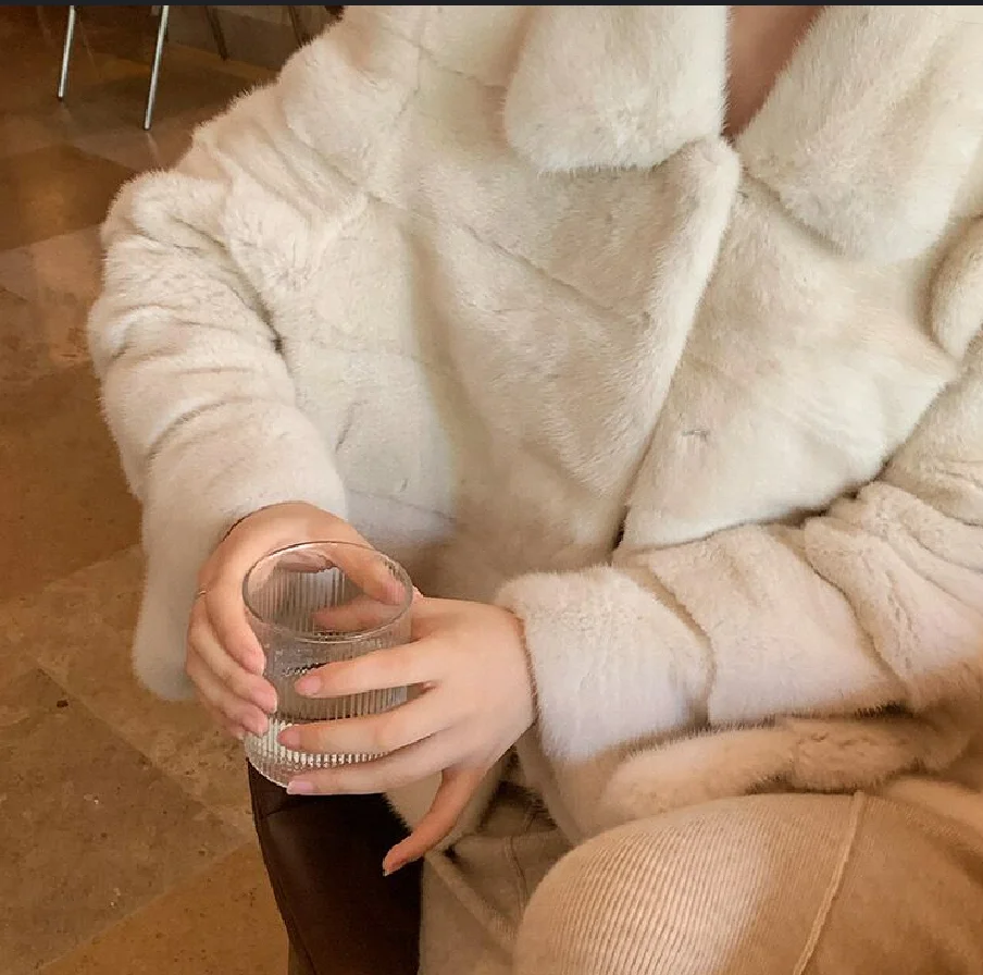 ew mink fur coat for 2023, 100% real mink fur coat, warm and stylish in winter