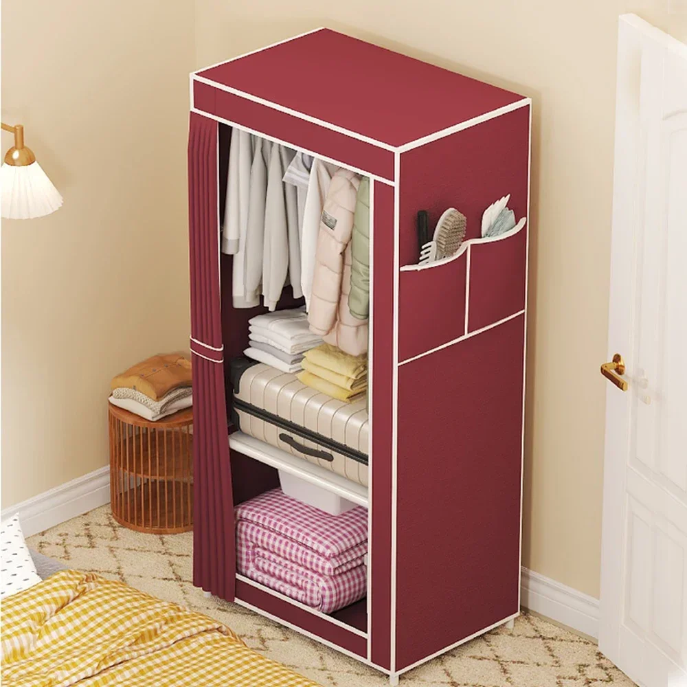 Minimalism Fabric Wardrobes Household Multi Layer Storage Wardrobe Dust Proof Foldable Clothing Hanger Bedroom Clothing Cabinet