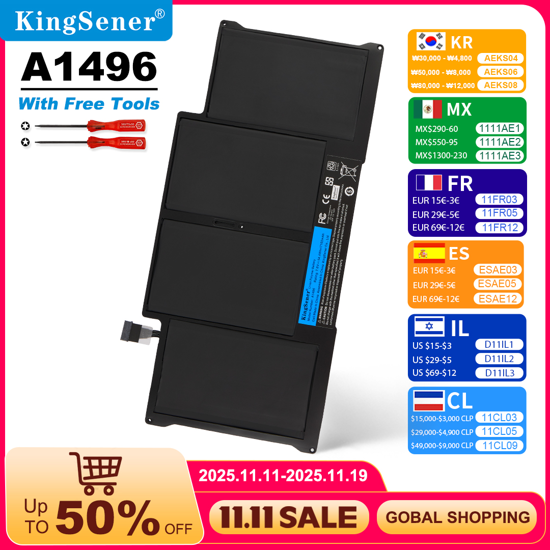 KingSener новый аккумулятор для ноутбука A1496 для Apple MacBook Air 13 дюймов A1466 2012/2013/2014/2015/2017 MD760LL/A MD761CH/A 7,6 В 7150 мАч