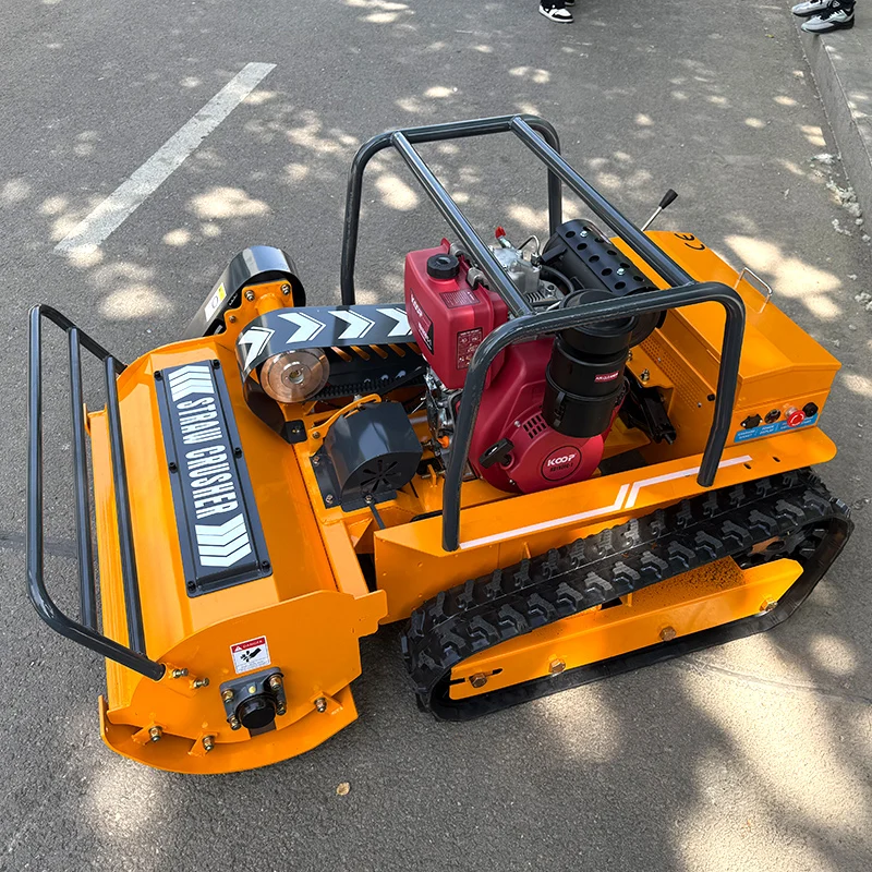 Aangepaste fabriek nieuwste automatische zero turn batterij crawler afstandsbediening robot elektrische grasmaaier