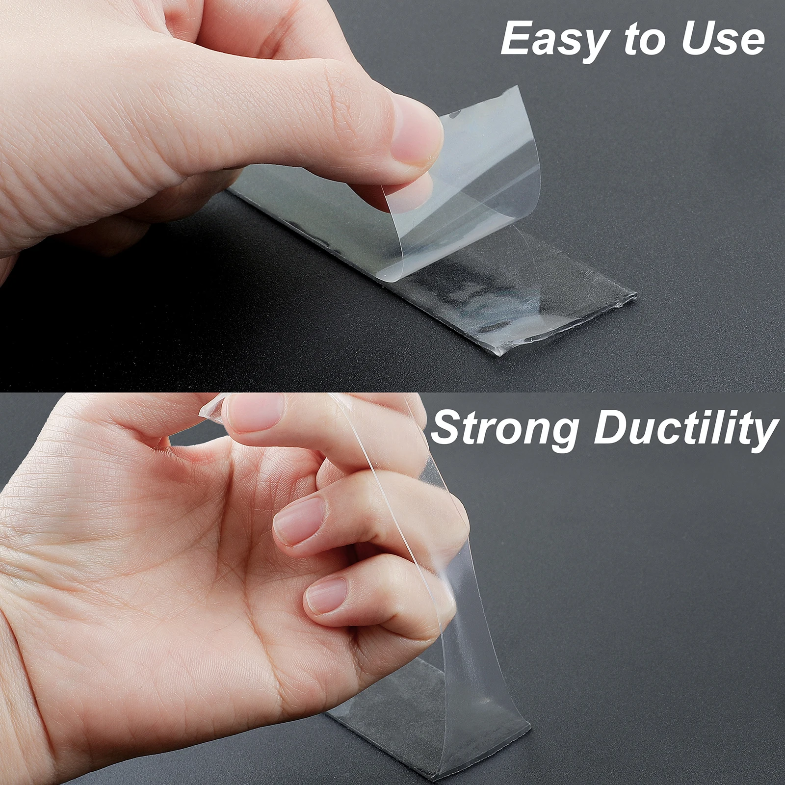 Nano cinta de doble cara de 1M/3M, cintas adhesivas transparentes, reutilizables, impermeables, limpiables, suministros para cocina y baño