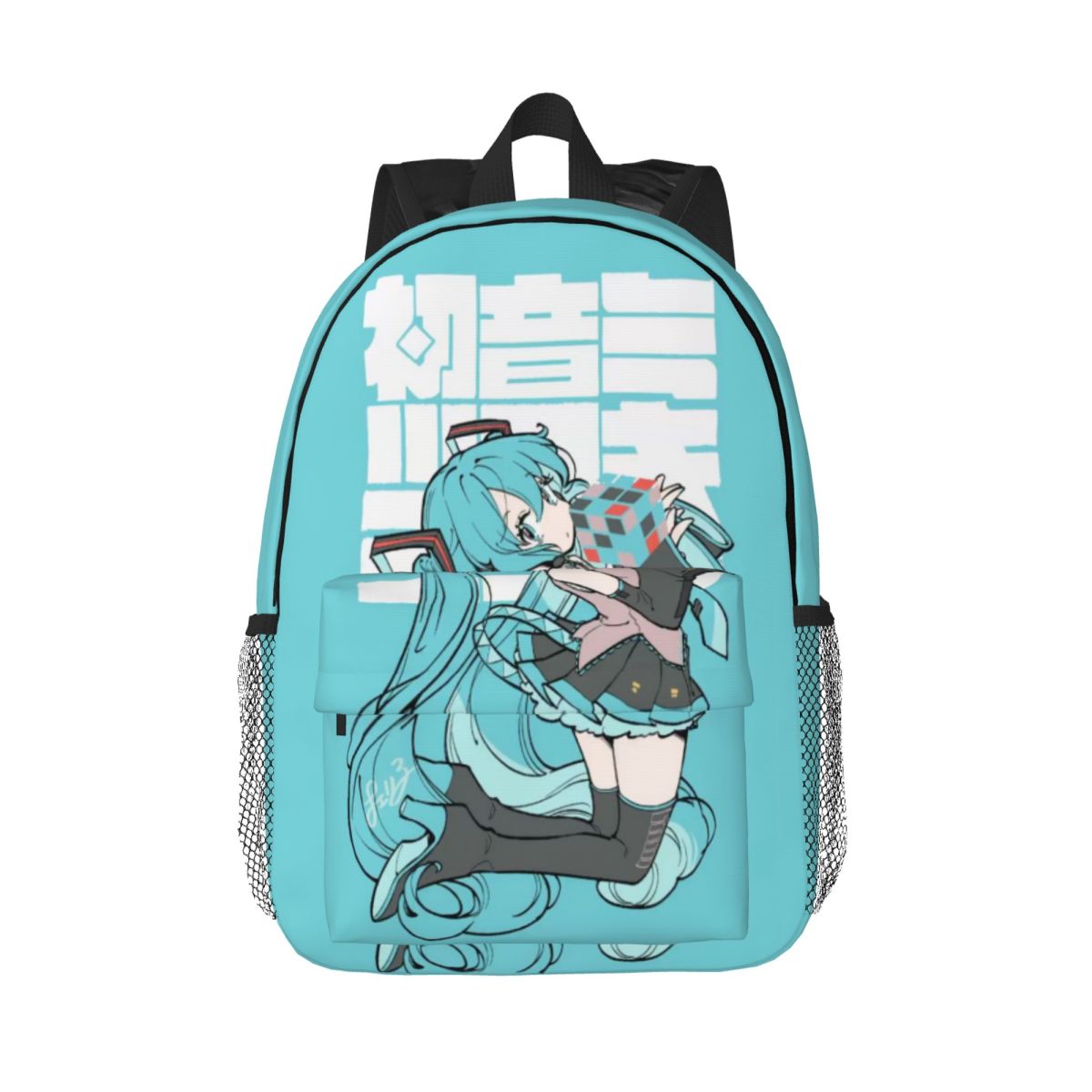Hatsune Miku nueva moda mochila universitaria impermeable de alta capacidad bolsa de viaje para ordenador portátil de moda 15 pulgadas
