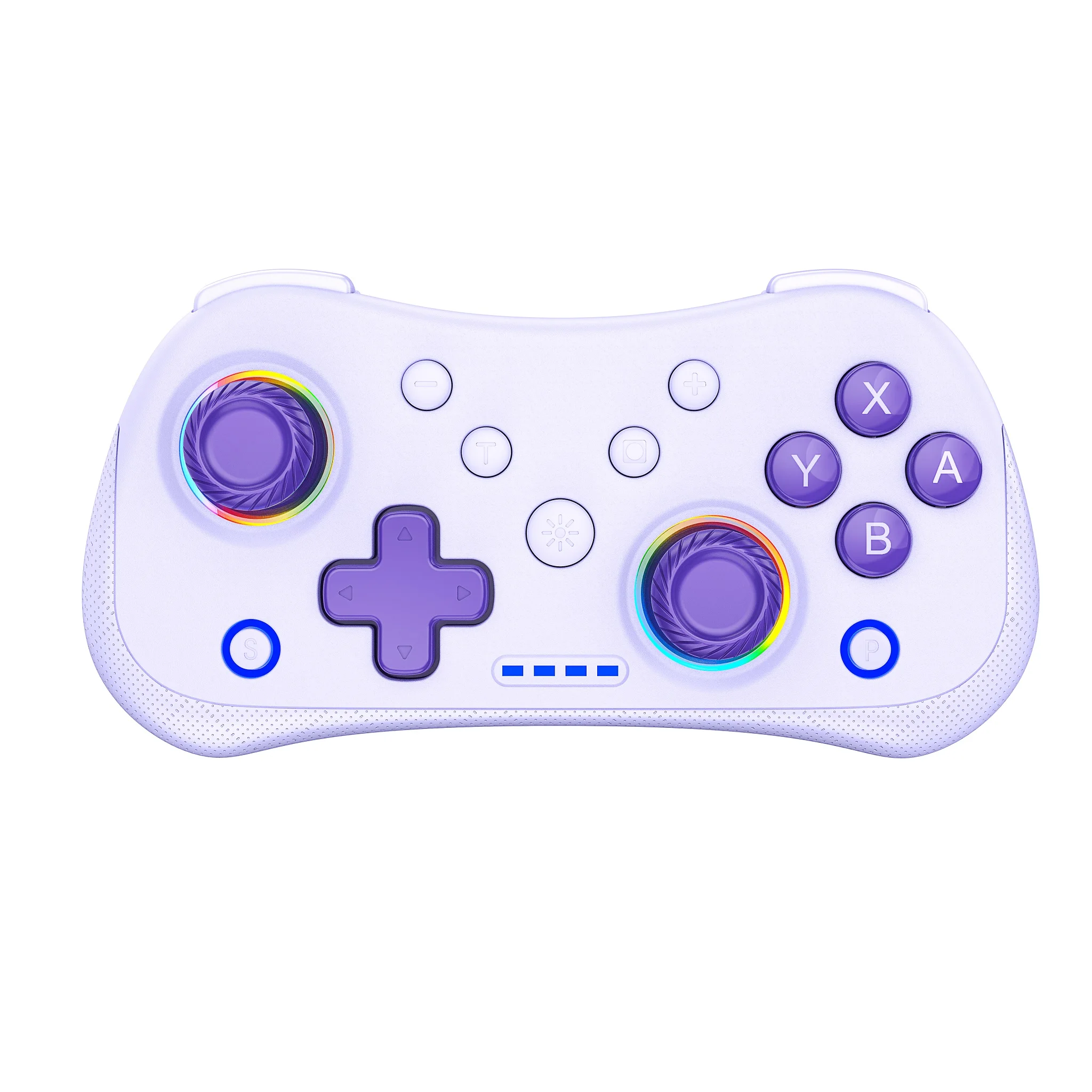 MINI mando inalámbrico multifuncional para Switch con luces RGB y basculante Hall, compatible con función de ráfaga