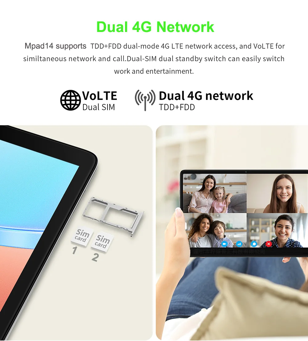Versión Global sin abrir tableta de 14,1 pulgadas 14 pulgadas Android 2025 12GB + 256GB 1920*1080 4G llamada telefónica tableta de 14 pulgadas 5G WiFi 10000mAH