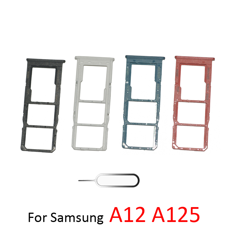 Para Samsung Galaxy A12 A125 A125F A125M A125N teléfono nuevo bandeja de Chip SIM adaptador de ranura soporte SD bandeja de tarjeta