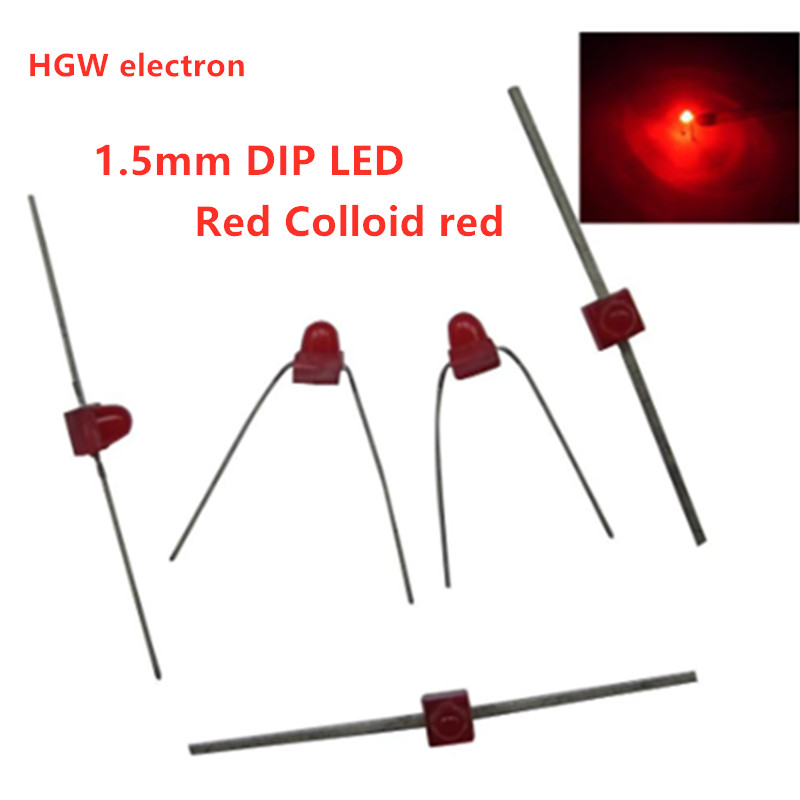 Diode lumineuse LED 100 MM, 1.5 pièces, blanc, jaune, rouge, vert, Orange, bleu, blanc chaud, couleur originale DIP 95-21QRC F1.5, rouge, colloïde