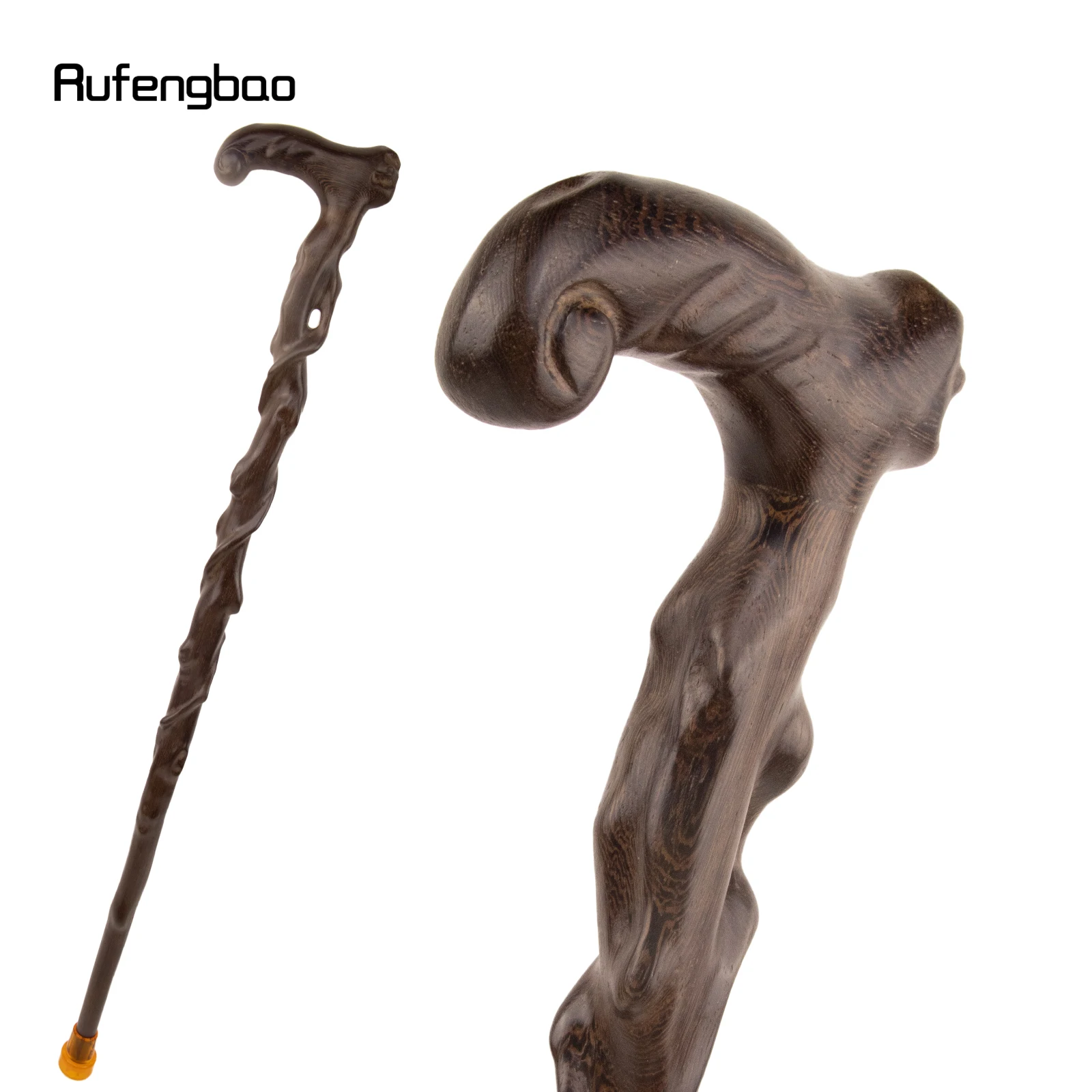 Bastão de madeira, Raiz de árvore marrom, Ccosplay decorativo, Festa de Halloween, Muleta de boca, Varinha Crosier, 93cm