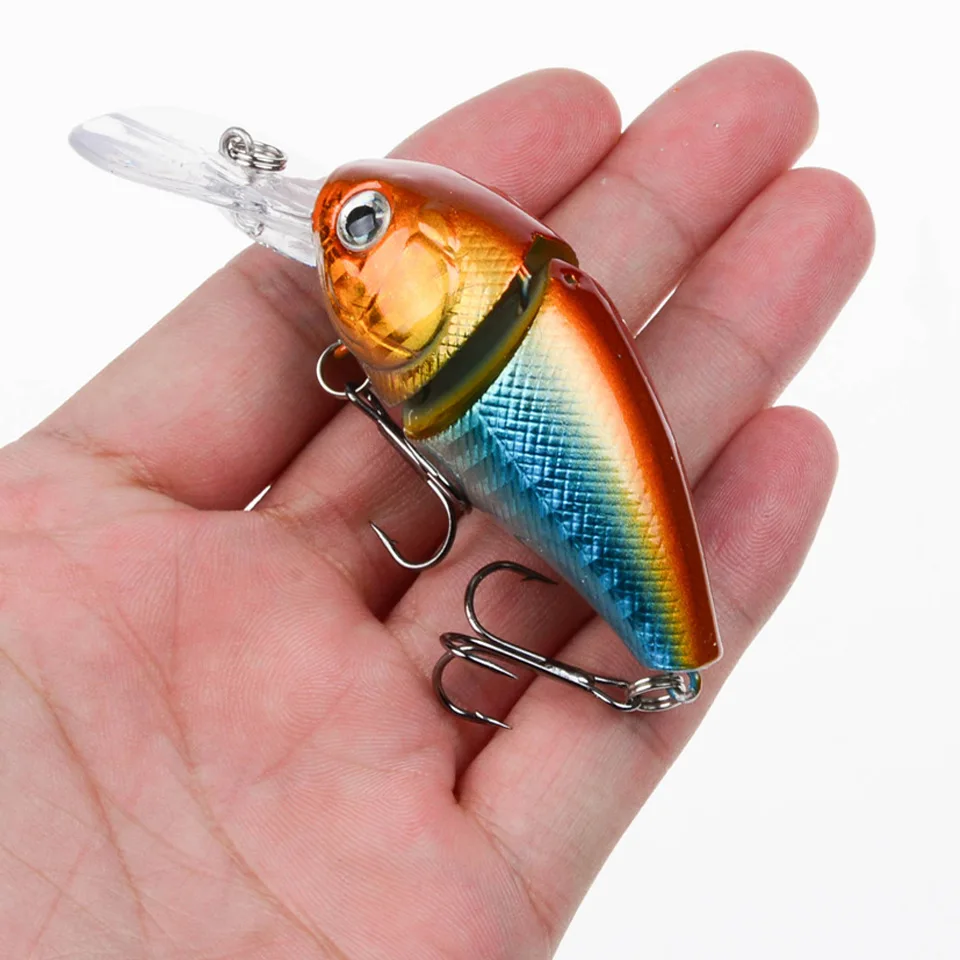 1 unidad Crankbait 14,2g 8,5 cm manivela de natación cebo duro para Lucio señuelo de Pesca Wobblers aparejos Pesca ojos 3D
