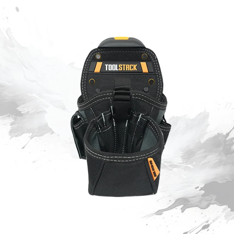 TOOLSTACK Large Drill Holster Pouch Bit Pouch for Tool Belt Hand Electric Drill Belt Bag Portable Waist Tool Bag Storage Toolkit