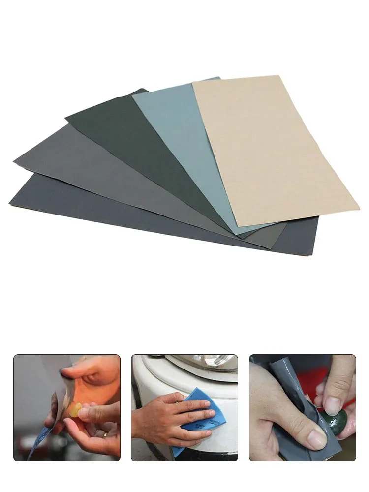5Pcs Sandpaper 2000 2500 3000 5000 7000 Mixed Grits Sand Paper Water/Dry Sanding Paper Abrasive Tool