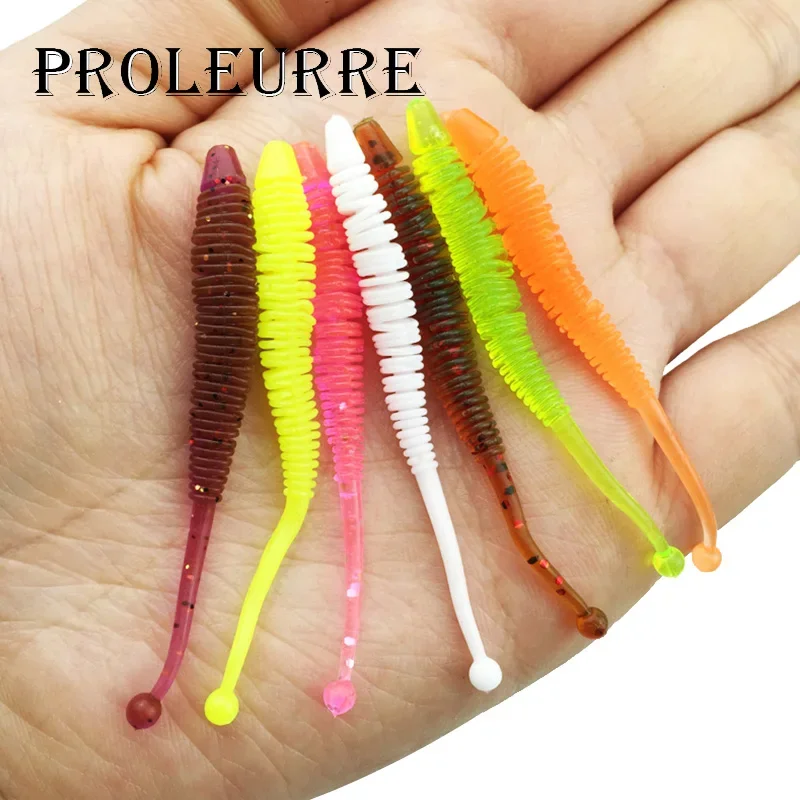 10 Cái/lốc Tôm Mùi Dẻo Silicone Con Sâu Mồi Mềm 60Mm 0.6G Jig Wobblers Mồi Dụ Cá Nhân Tạo Mồi Cho Bass cá Chép Pesca Giải Quyết