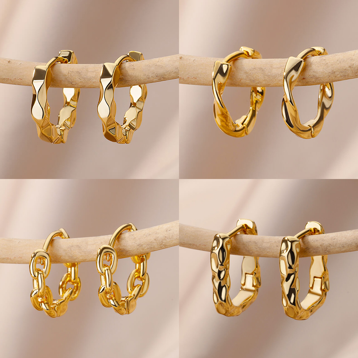 Boucles d'oreilles rondes élégantes pour femmes et filles, créoles de luxe en acier inoxydable, Vintage, fiançailles, mariage, bijoux esthétiques