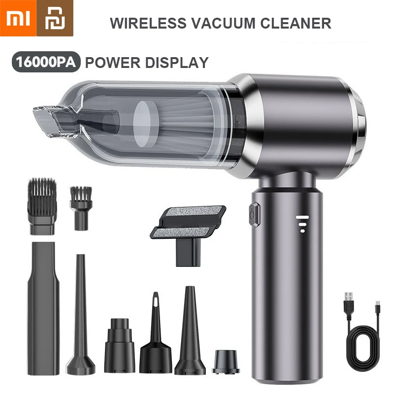 Xiaomi Youpin-aspiradora de coche, máquina de limpieza portátil inalámbrica para teclado, potente Mini limpiador de mano para coche y hogar