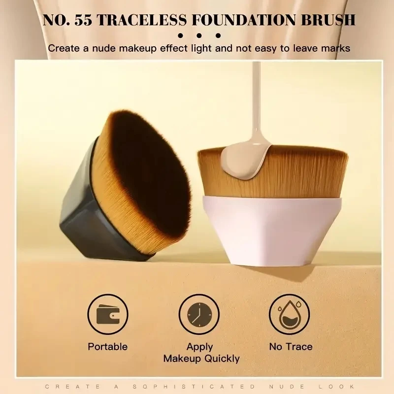 ใหม่ Magic แปรงแต่งหน้า Liquid Foundation BB ครีม No Trace Soft เส้นใยความหนาแน่นสูงผมพกพาสาวเครื่องมือความงาม