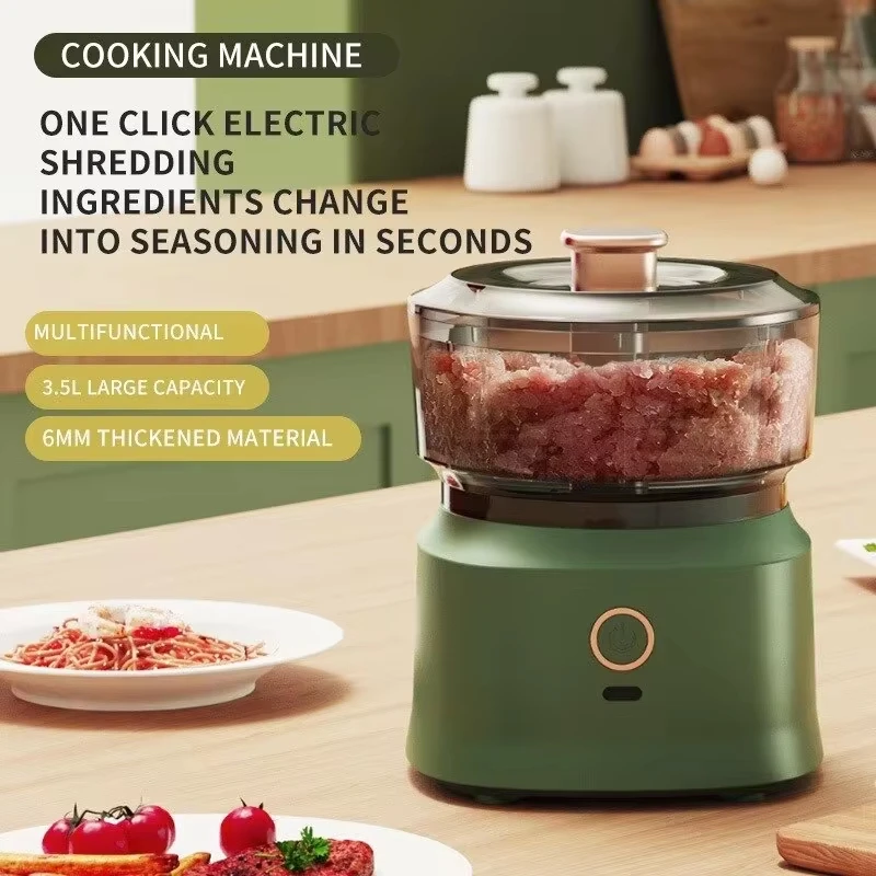 Mini-Haushaltsnahrungsmaschine, Babynahrung, multifunktionale Kochmaschine, Fleischwolf, Rühren, Kochen, Küche, 350 ml, kabelloses Laden