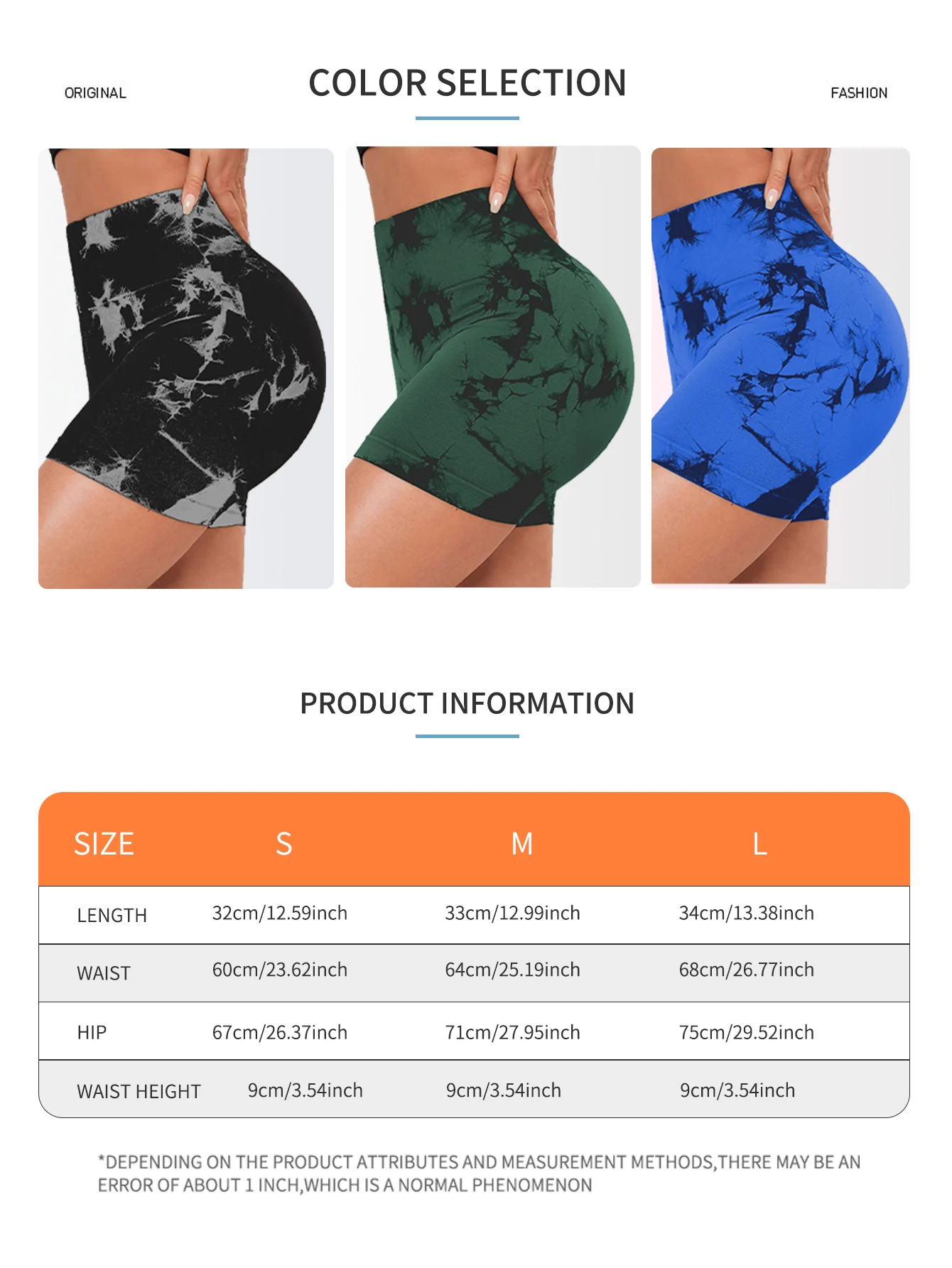 Calças esportivas sem costura tie dye para mulheres, apertadas, sexy yoga fitness shorts, cintura alta, elevação do quadril
