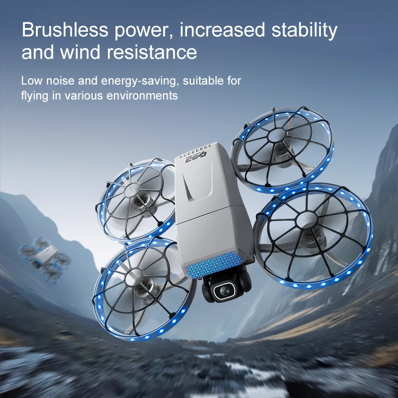 G63 Drone 8K HD Câmeras Duplas 180 °   5G WIFI GPS Brushless Motor FPV para evitar obstáculos Quadricóptero dobrável com brinquedo de controle remoto