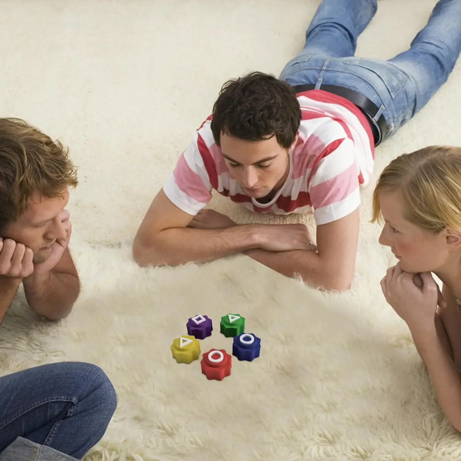 Korean Folk Game Sets Dice Party Game Props Square Circle Triangle Family Party Game Stone Catching Game Props For Kid 2025 Hot