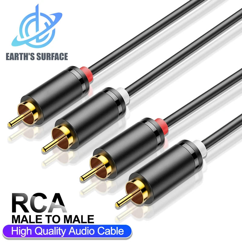 HIFI Stereo RCA Kabel 2RCA zu RCA Audio Kabel Stecker Auf Stecker Aux Kabel für Heimkino HDTV DVD Lautsprecher Box Power Verstärker