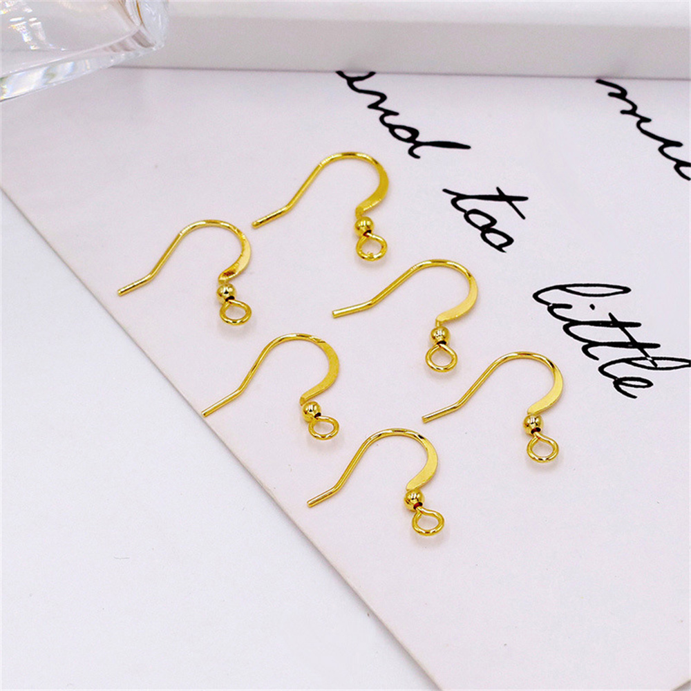 50 pçs de aço inoxidável hipoalergênico brinco ganchos 17*20mm cor ouro brinco fecho fio diy jóias fazendo descobertas acessórios