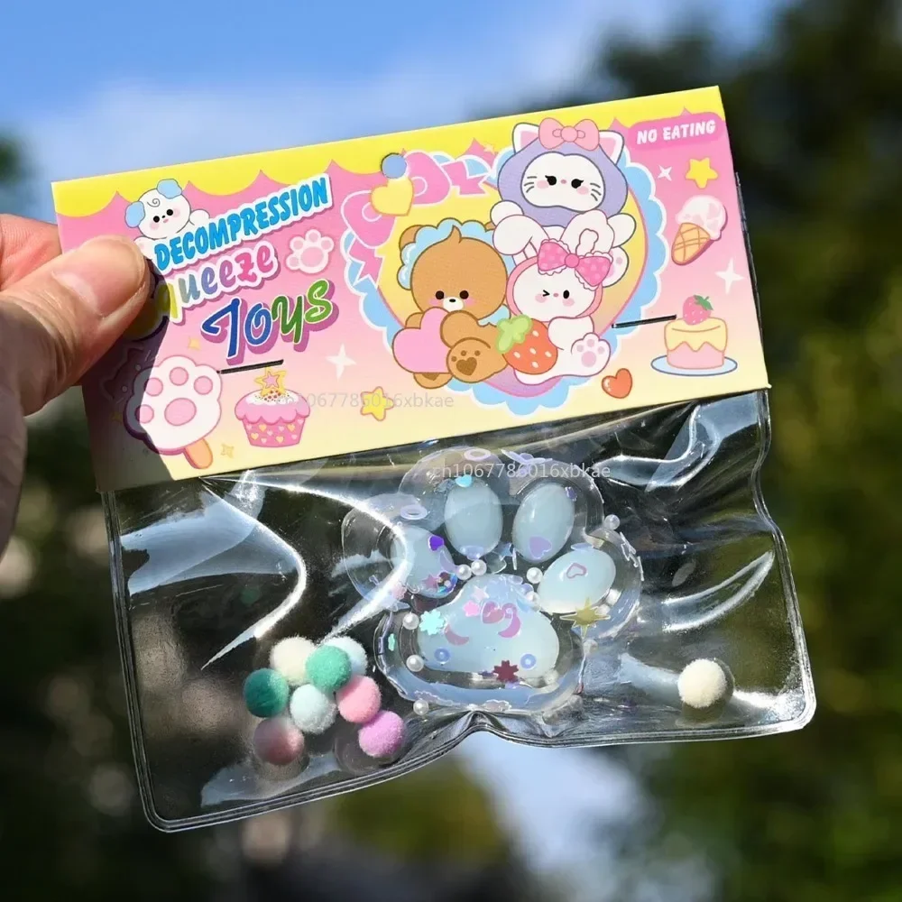 Kawaii Cat PAW Mochi Squishy Fidget ของเล่นน่ารัก Plush Sensory ซิลิโคนช้า Rebound Pinch Decompression ของเล่นความเครียด Release ของเล่น