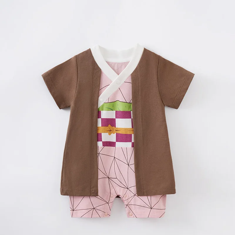 Disfraz de Cosplay de dibujos animados, ropa para niña pequeña, pelele para recién nacido, mono de verano de 0 a 18 meses, manga corta para recién nacido