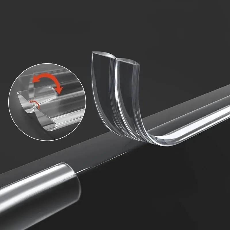 Bande de pare-chocs transparente de 2M, coussin de protection d'angle de Table basse, protecteurs de bord d'angle de maison transparents