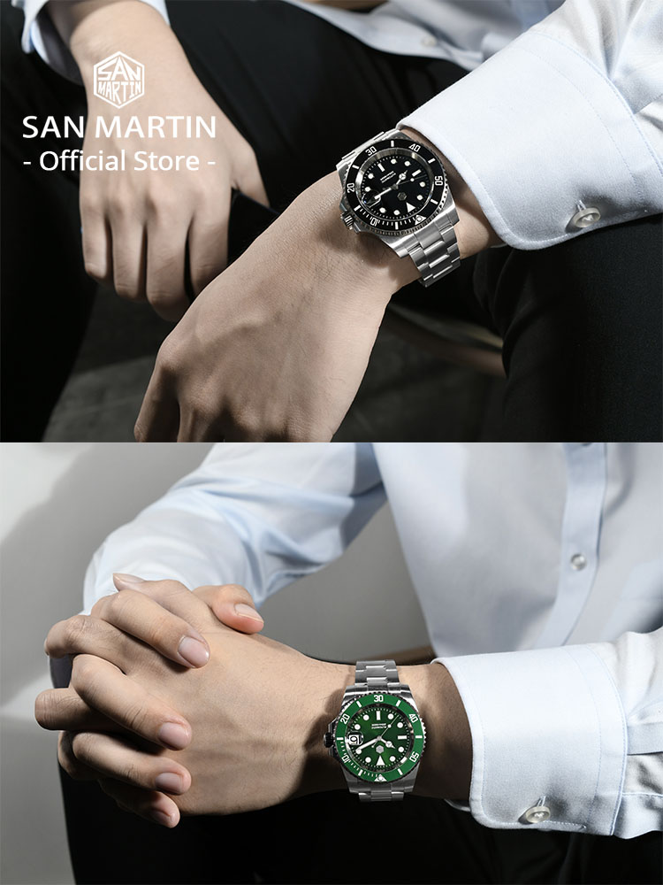 San Martin новые 40 мм Water Ghost дайверские часы мужские роскошные NH35 PT5000 автоматические механические часы с сапфировым стеклом водонепроницаемые 200 м SN0017