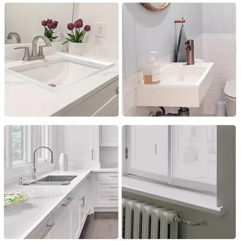 Kitchen Water Retaining Strip Silicone Self-adhesive Door Seal Retaining Strip Separation Shower Dam Barrier Bathroom Accessory