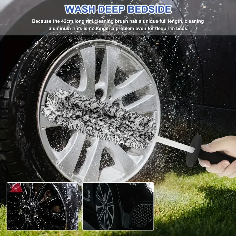 Auto waschanlage Super bürste Plüsch Premium Räder Bürste rutsch fester Griff leicht zu reinigende Felgen Speichen Radlauf Autozubehör Auto wa