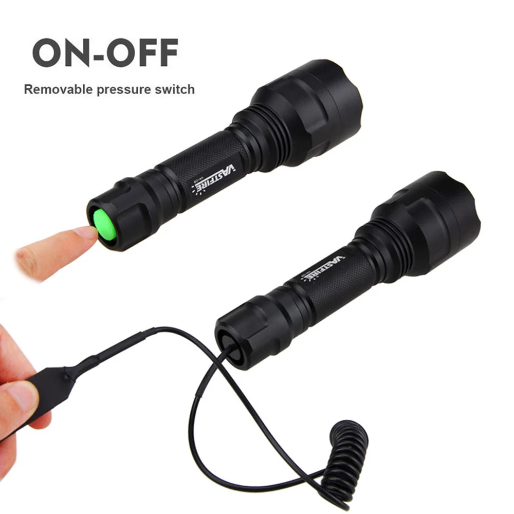 Linterna LED profesional para caza, luz verde/roja/blanca, juego de luces tácticas de explorador nocturno, luz de pez, antorcha recargable por USB