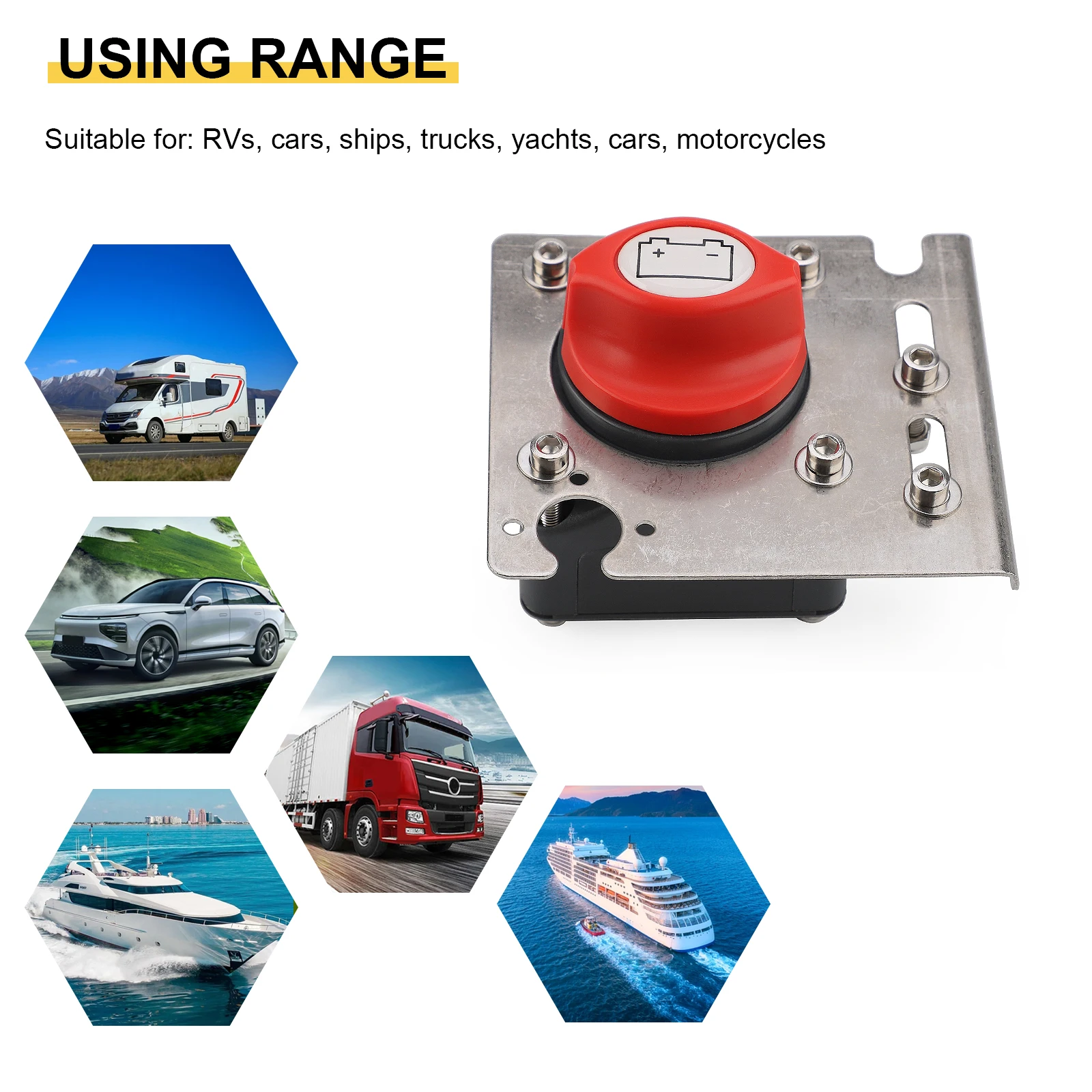 (オン/オフ) DC 12V-50V 100A-300A 車 RV ボートマリンバッテリーセレクターアイソレータ切断スイッチロータリーカットバッテリー回路カッター