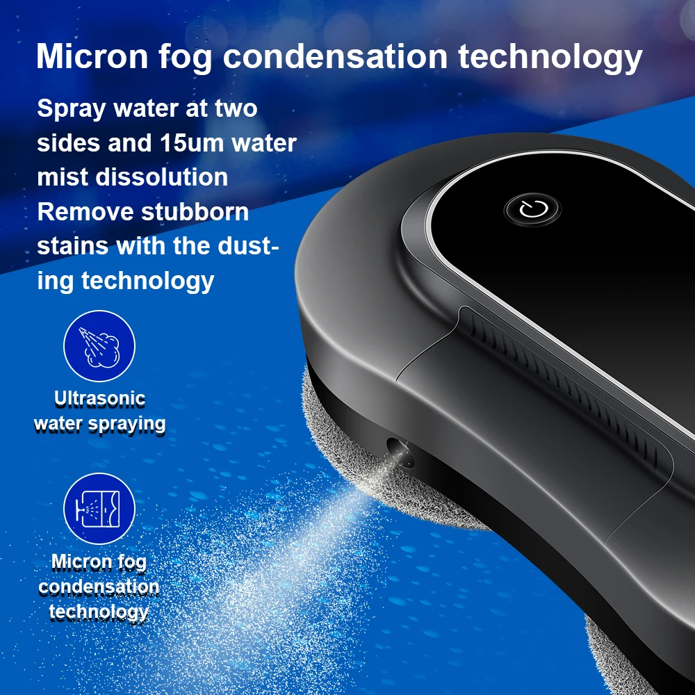 Робот для мытья окон Liectroux YW810, двухсторонний распылитель воды,умная память, лазерный датчик, робот-очиститель окон