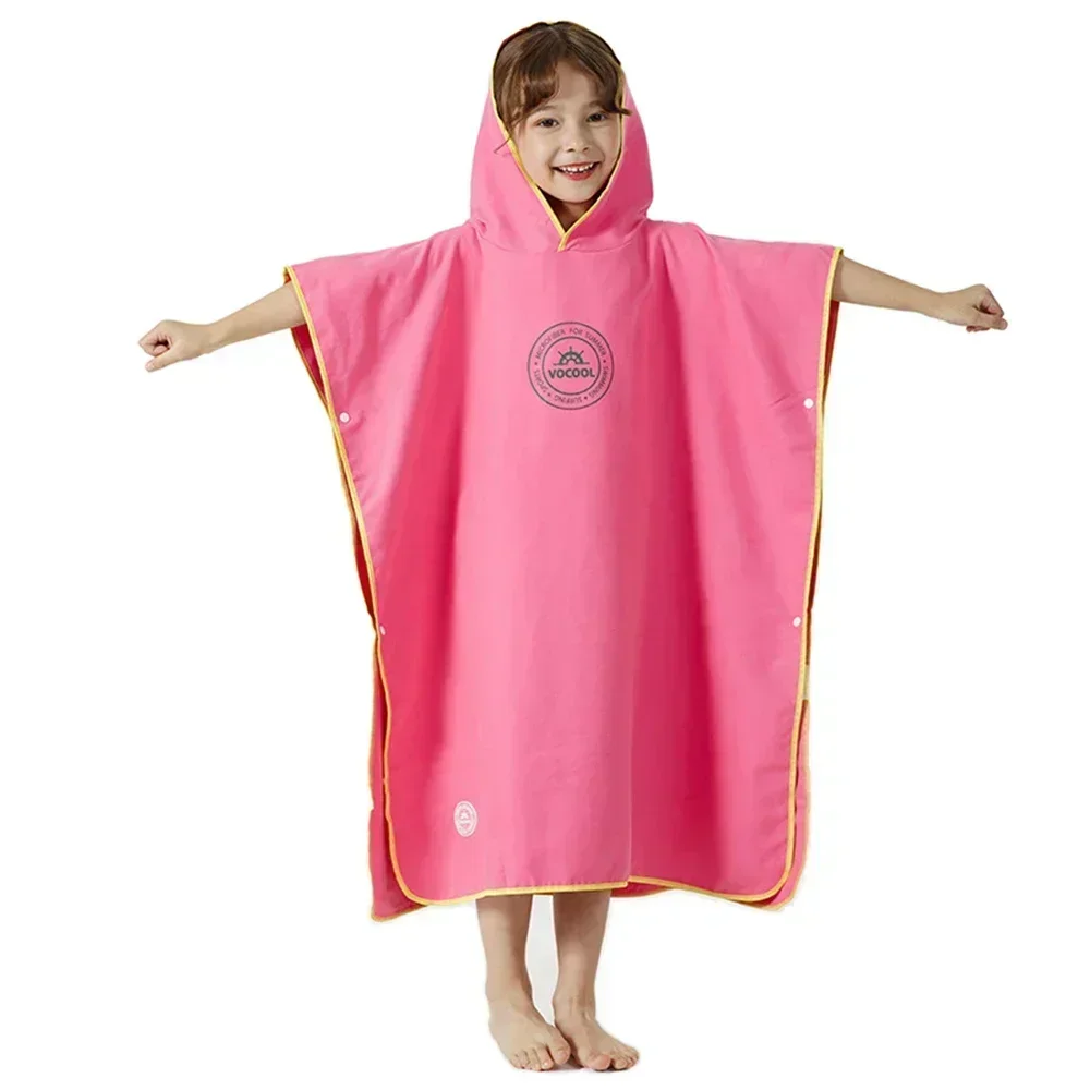 Couverture de bain en microfibre pour enfants, Poncho de plage à capuche, serviettes de Surf, peignoir à langer à séchage rapide, serviettes de natation pour enfants