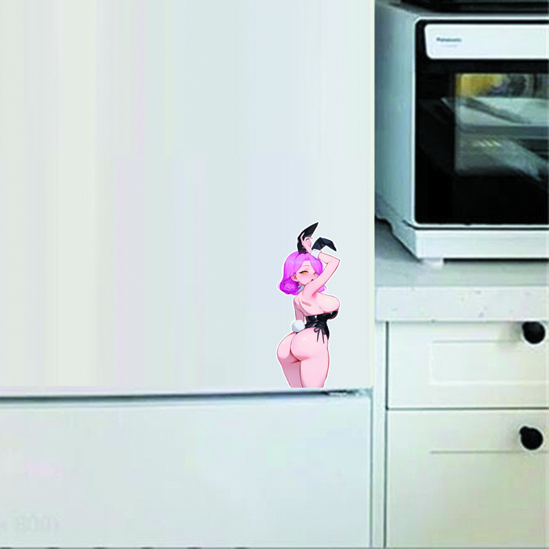 DM22# Anime Car Sticker Rabbit Ear Windows Refrigerator Trunk Laptop RV Waterproof Decals VAN Bumper Vinyl Fun Graphics Decor