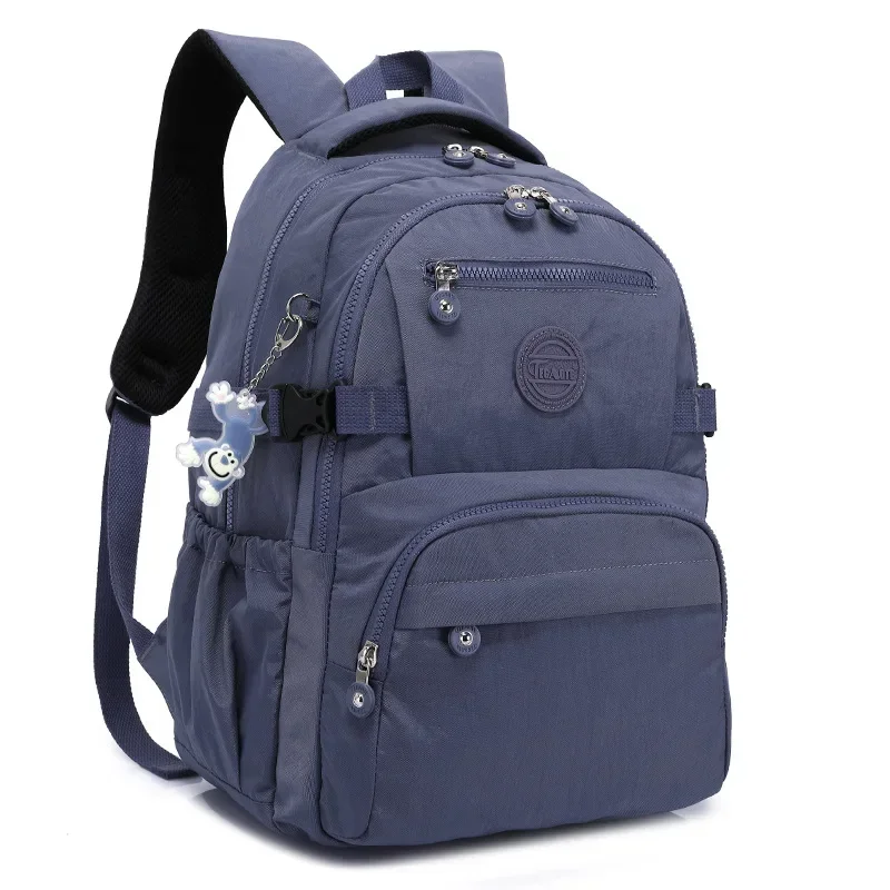 TEGAOTE ナイロン A4 防水女性男性スクールバックパック 15.6 ''14 ''ラップトップ軽量トラベルバッグブルーグリーンブラックレッドピンク M2303
