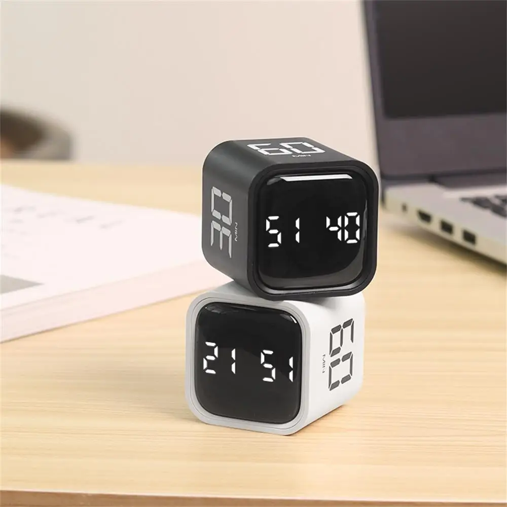 Produttività Cube Timer sensore di gravità Flipping Display a LED 4 Preset Time Dual Modes conto alla rovescia studio di cottura Mini Timer digitale