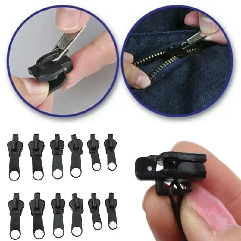 6 stks Ritsen Reparatieset Universele Instant Rits Reparatie Vervanging Rits Glijdende Tanden Rescue Rits Hoofd Voor 3 Verschillende Grootte