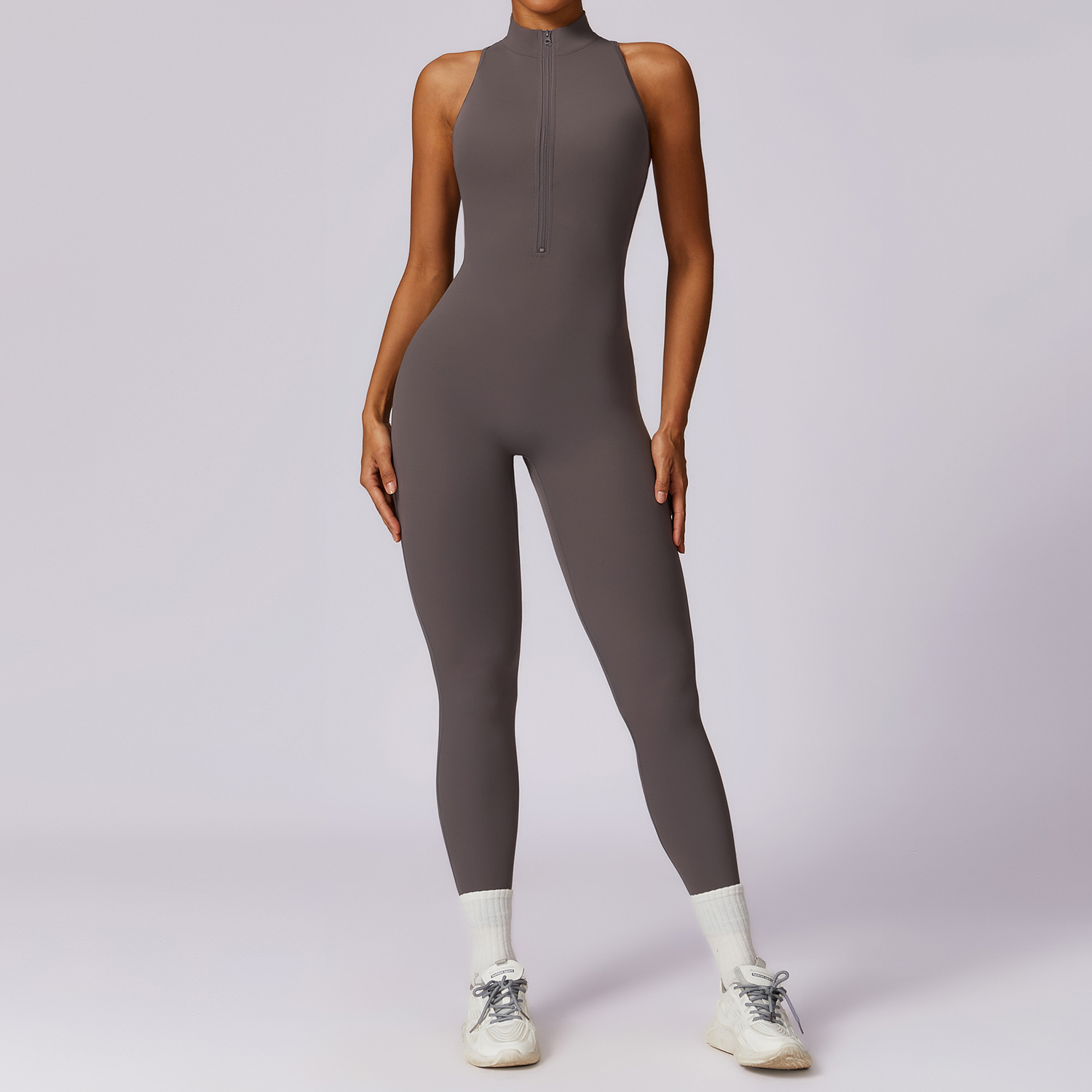 Mono de Yoga con cremallera, monos deportivos para Fitness, conjunto de ropa de gimnasio, ropa de Yoga, ropa de entrenamiento para Pilates, conjunto de mujer, ropa deportiva de realce