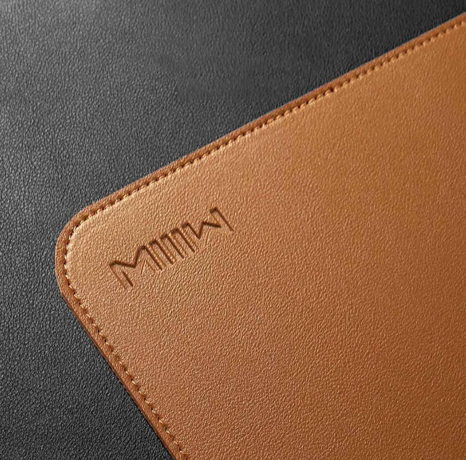 MIIIW Oversized Leather Cork Mouse Pad Double-sided Waterproof Soft Durable 900*400mm Comfortable Touch Desk Mat Large Mousepad