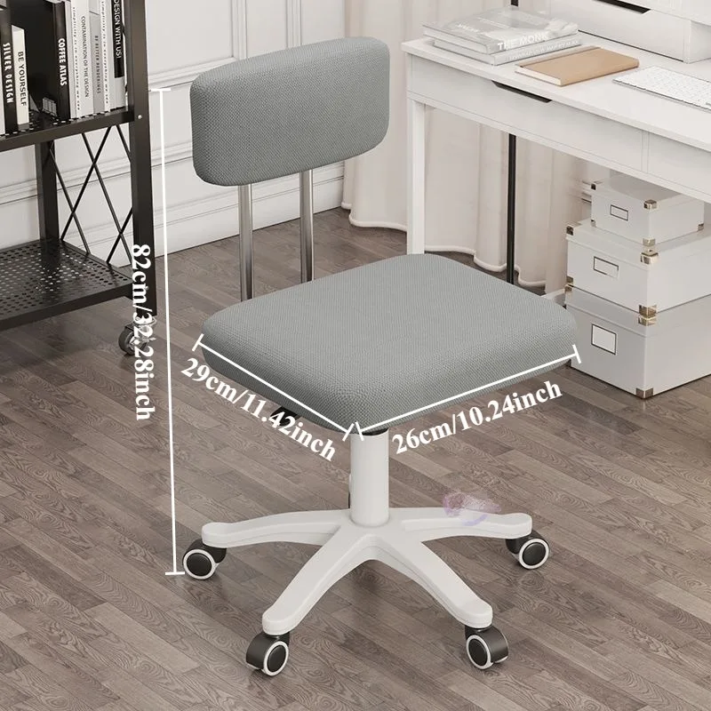 360° Rolling Swivel Computer Chair Home Adjustable Height Elevating Chair Armless Office Chair Low Back with Wheels Furniture