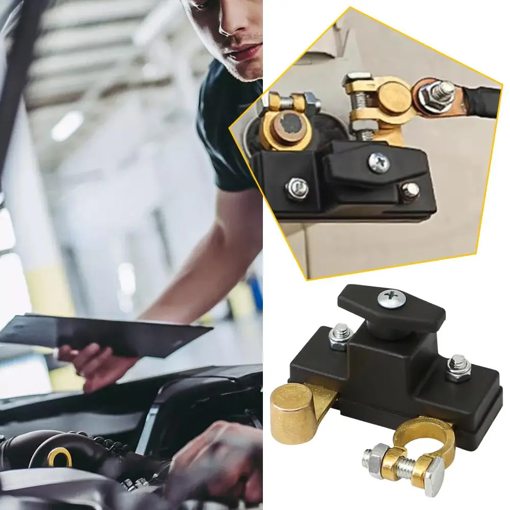 Interruptor de apagado de batería de 12V y 24V para coche, RV, Protector de partición espesante antipérdida de latón, herramientas de Hardware de reparación inteligente