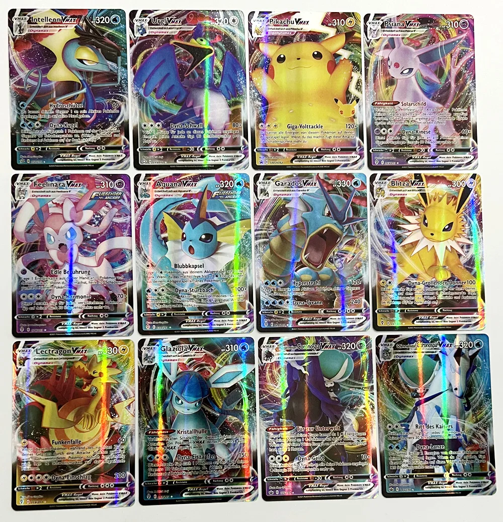 エネルギーポケモンカード,ゲームマンvmax gxカラー,pokunkachu,珍しい収集,バトルトレーナー,男の子へのギフト,20個