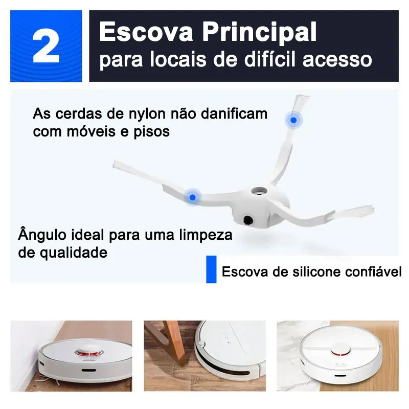 Filtro hepa para Xiaomi Mijia1S,Roborock S5 Max,S6,S6 Pure,S6 MaxV,mi robô aspirador de pó mop rolo escova lateral acessórios kit de peças de reposição