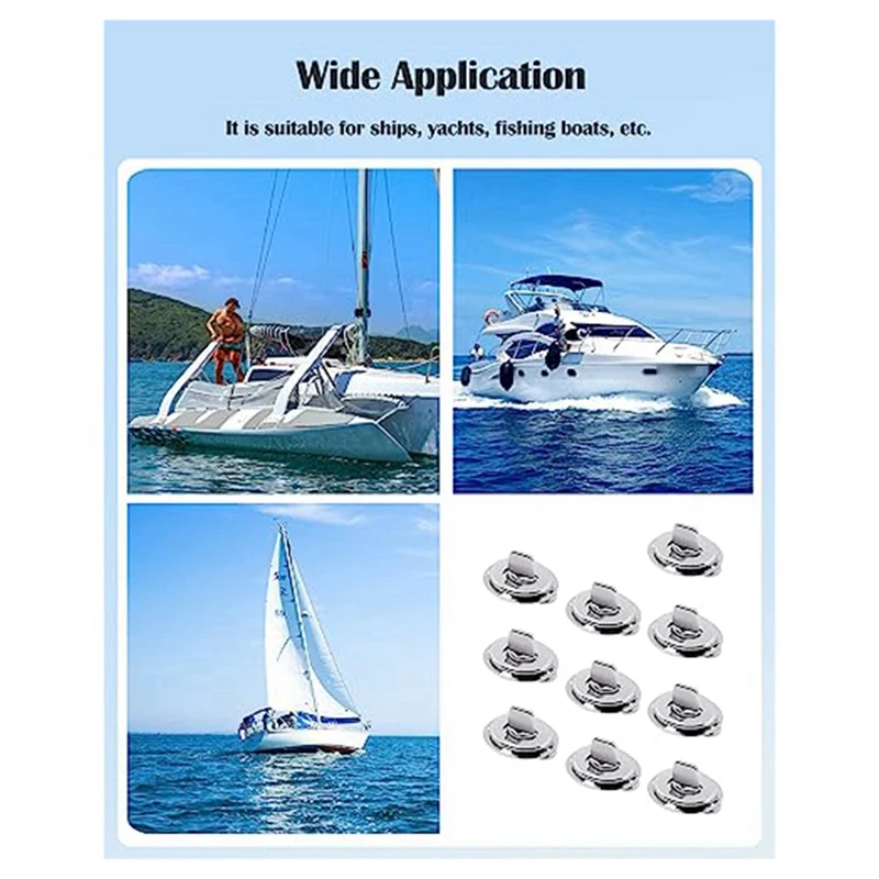 10 Stück Twist Lock Common Sense Verschluss Metall Dreh knöpfe für Boote, Segelboote, Lebensläufe, Jollen und Wohnwagen