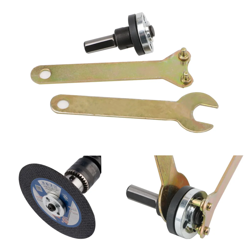 10 mm elektrische boor conversie haakse slijper drijfstang voor slijpschijf polijstschijf metalen handvat houder adapter 1 set