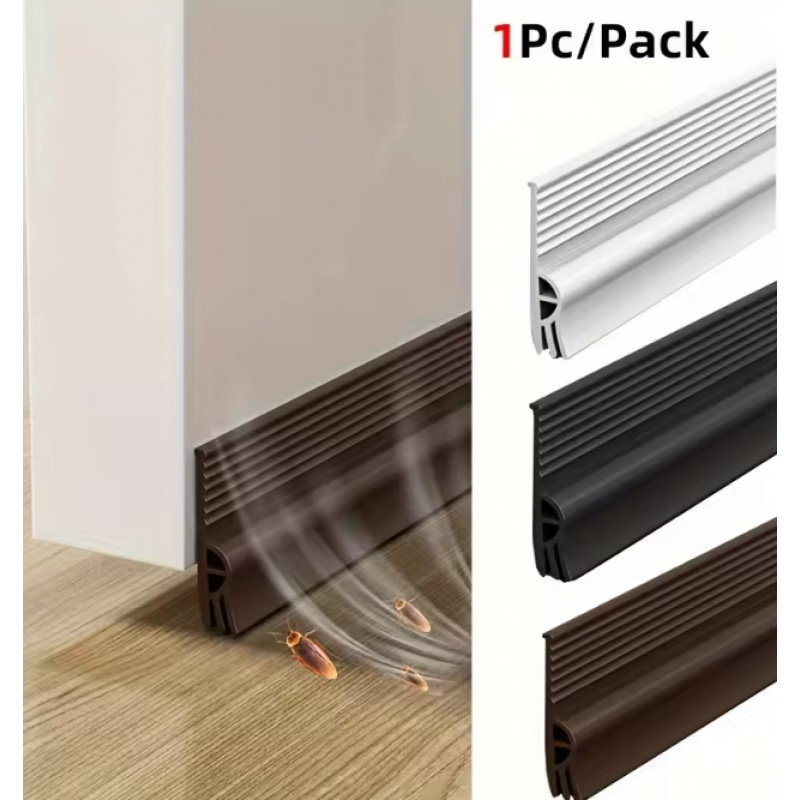1m Door Bottom Sealing Strip Self-adhesive Sound Insulation Anti-theft Door Waterproof Home Decoration Gap Baffle